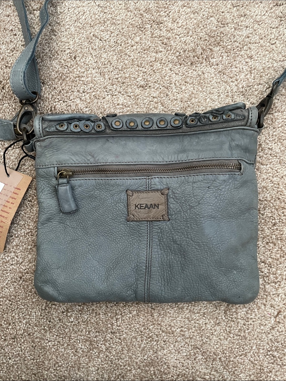 NWT Keaan Boho Crossbody Bag, Leather Bohemian Bag, Hippie Bag, - Picture 6 of 6